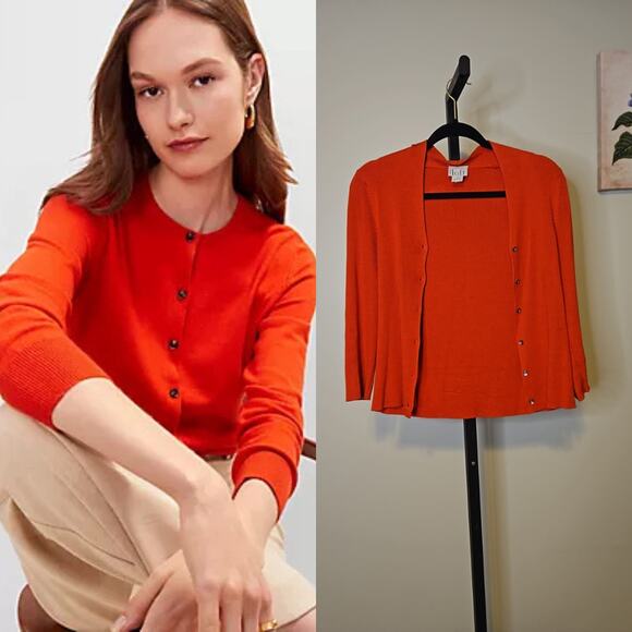 Ann Taylor LOFT Sweaters - LOFT Ann Cardigan – Soft-Knit Button Front Sweater, Long Sleeve